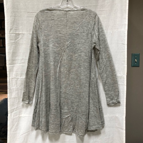 Umgee Layered Trapeze Swing Mini Dress Tunic Grey - Picture 2 of 8